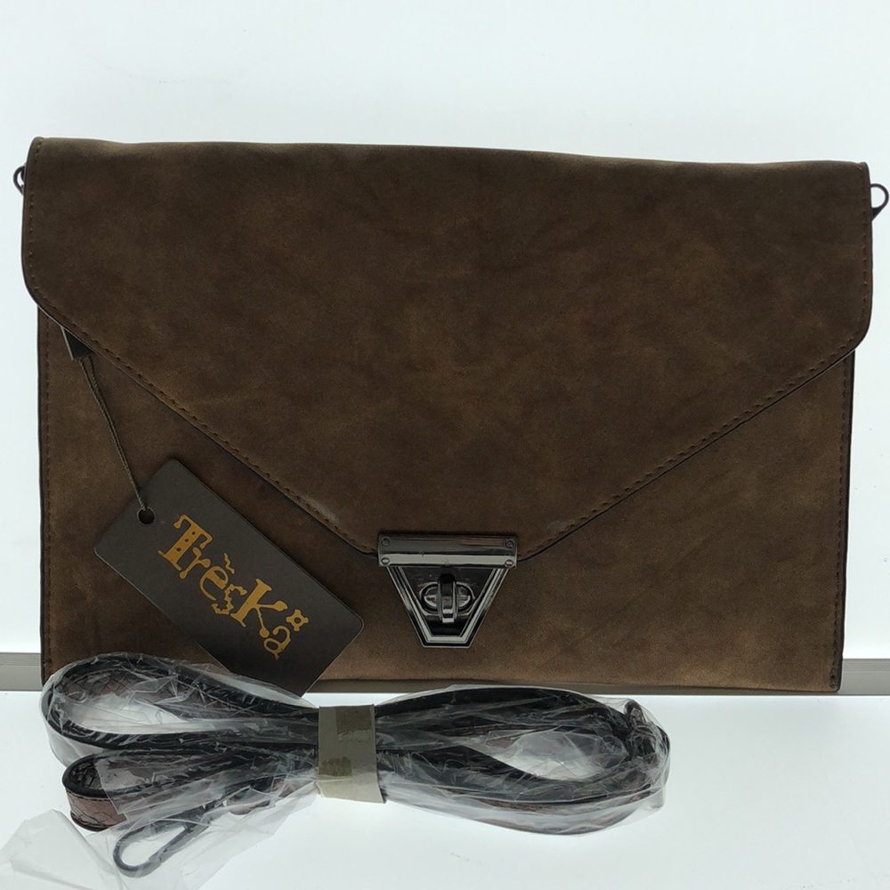 Treska Brown Shoulder Bag With Strap Smaller Bag Inside - Picture 2 of 5